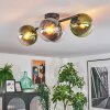 Gastor Plafoniera, Lampada a sfera Blu, Cromo, Verde, Chiaro, Grigio fumo, 4-Luci