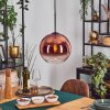 Koyoto Lampadario a sospensione, Lampada a sfera, Lampada a sospensione Chiaro, Ramato, 1-Luce