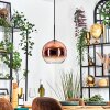 Koyoto Lampadario a sospensione, Lampada a sfera, Lampada a sospensione Chiaro, Ramato, 1-Luce