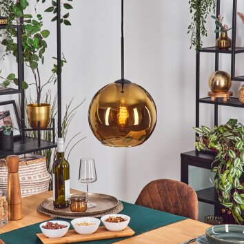 Koyoto Lampadario a sospensione, Lampada a sfera, Lampada a sospensione Oro, 1-Luce