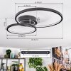 Modrix Plafoniera LED Cromo, Nero, 1-Luce