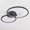 Modrix Plafoniera LED Cromo, Nero, 1-Luce
