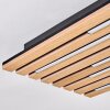 Vorlix Plafoniera LED Aspetto del legno, Nero, 1-Luce