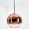 Koyoto Lampadario a sospensione, Lampada a sfera, Lampada a sospensione Chiaro, Ramato, 1-Luce