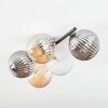 Chehalis Plafoniera, Lampada a sfera Ambrato, Chiaro, Grigio fumo, 5-Luci