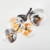 Gastor Plafoniera, Lampada a sfera Ambrato, Chiaro, Grigio fumo, 4-Luci