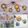 Koyoto Plafoniera, Lampada a sfera 77.5 cm Blu, Oro, Verde, 6-Luci