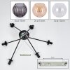 Koyoto Plafoniera, Lampada a sfera 77.5 cm Ambrato, Chiaro, Grigio fumo, 6-Luci