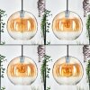 Koyoto Lampadario a sospensione, Lampada a sfera, Lampada a sospensione 30 cm Ambrato, Chiaro, 1-Luce