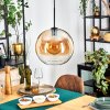 Koyoto Lampadario a sospensione, Lampada a sfera, Lampada a sospensione 30 cm Ambrato, Chiaro, 1-Luce