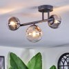 Chehalis Plafoniera, Lampada a sfera Ambrato, Chiaro, Grigio fumo, 3-Luci