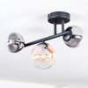 Chehalis Plafoniera, Lampada a sfera Ambrato, Chiaro, Grigio fumo, 3-Luci