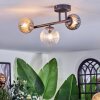 Chehalis Plafoniera, Lampada a sfera Ambrato, Chiaro, Grigio fumo, 3-Luci