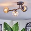 Chehalis Plafoniera, Lampada a sfera Ambrato, Chiaro, Grigio fumo, 3-Luci
