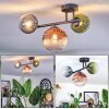 Chehalis Plafoniera, Lampada a sfera Blu, Verde, Chiaro, Ramato, 3-Luci