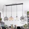 Koyoto Lampadario a sospensione, Lampada a sfera, Lampada a sospensione Ambrato, Chiaro, Grigio fumo, 4-Luci