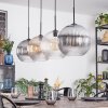 Koyoto Lampadario a sospensione, Lampada a sfera, Lampada a sospensione Ambrato, Chiaro, Grigio fumo, 4-Luci