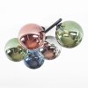 Chehalis Plafoniera, Lampada a sfera Blu, Cromo, Verde, Ramato, Grigio fumo, 5-Luci