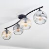 Ripoll Plafoniera, Lampada a sfera Ambrato, Chiaro, Grigio fumo, 4-Luci