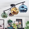 Ripoll Plafoniera, Lampada a sfera Blu, Cromo, Oro, Verde, Grigio fumo, 4-Luci