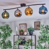 Ripoll Plafoniera, Lampada a sfera Blu, Cromo, Oro, Verde, Grigio fumo, 4-Luci