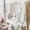 Ganik Applique Cromo, Crema, Sabbia, 1-Luce