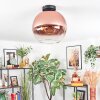 Koyoto Plafoniera, Lampada a sfera 30 cm Chiaro, Ramato, 1-Luce