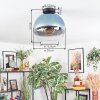 Koyoto Plafoniera, Lampada a sfera 12 cm Blu, Chiaro, 1-Luce