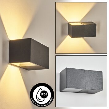 Fanor Lampada da parete per esterno, Lampade Up & Down, Applique LED Antracite, 1-Luce