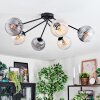 Koyoto Plafoniera, Lampada a sfera 77.5 cm Ambrato, Chiaro, Grigio fumo, 6-Luci