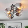 Koyoto Plafoniera, Lampada a sfera Cromo, Chiaro, Grigio fumo, 4-Luci