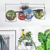 Koyoto Plafoniera, Lampada a sfera Blu, Verde, Ramato, 4-Luci