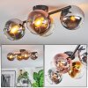 Koyoto Plafoniera, Lampada a sfera Cromo, Oro, Chiaro, Ramato, Grigio fumo, 4-Luci