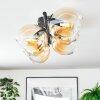Koyoto Plafoniera, Lampada a sfera Ambrato, Chiaro, 4-Luci