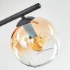 Koyoto Plafoniera, Lampada a sfera Ambrato, Chiaro, 4-Luci