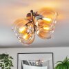 Koyoto Plafoniera, Lampada a sfera Ambrato, Chiaro, 4-Luci