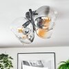 Koyoto Plafoniera, Lampada a sfera Ambrato, Chiaro, Grigio fumo, 4-Luci