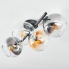 Koyoto Plafoniera, Lampada a sfera Ambrato, Chiaro, Grigio fumo, 4-Luci