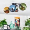 Koyoto Plafoniera, Lampada a sfera Blu, Cromo, Oro, Verde, Grigio fumo, 4-Luci
