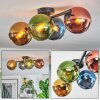 Koyoto Plafoniera, Lampada a sfera Blu, Oro, Verde, Ramato, 4-Luci