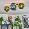 Gastor Plafoniera, Lampada a sfera Blu, Cromo, Verde, Grigio fumo, 4-Luci