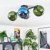 Gastor Plafoniera, Lampada a sfera Blu, Cromo, Verde, Grigio fumo, 4-Luci