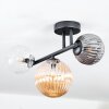 Chehalis Plafoniera, Lampada a sfera Ambrato, Chiaro, Grigio fumo, 3-Luci