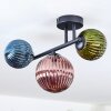Chehalis Plafoniera, Lampada a sfera Blu, Verde, Ramato, 3-Luci