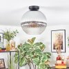 Koyoto Plafoniera, Lampada a sfera 30 cm Chiaro, Grigio fumo, 1-Luce