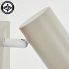 Javel Applique, Faretto da parete Sabbia, Bianco, 1-Luce