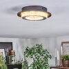 Lidor Plafoniera LED Grigio, Nero, 1-Luce