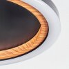 Macos Plafoniera LED Aspetto del legno, Nero, 1-Luce