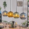Koyoto Lampadario a sospensione, Lampada a sfera, Lampada a sospensione Blu, Oro, Verde, 4-Luci