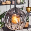 Koyoto Lampadario a sospensione, Lampada a sfera, Lampada a sospensione Chiaro, Grigio fumo, 1-Luce